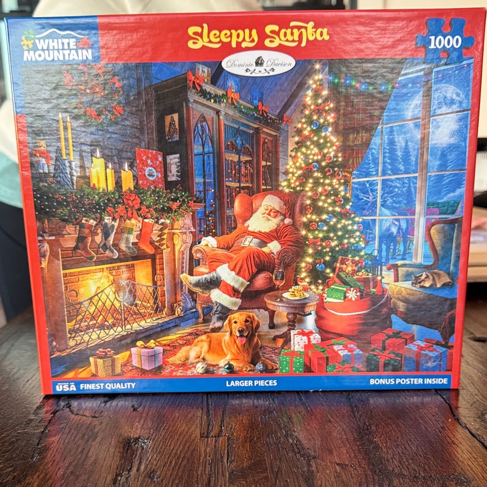 White Mountain Sleepy Santa Holiday Puzzle